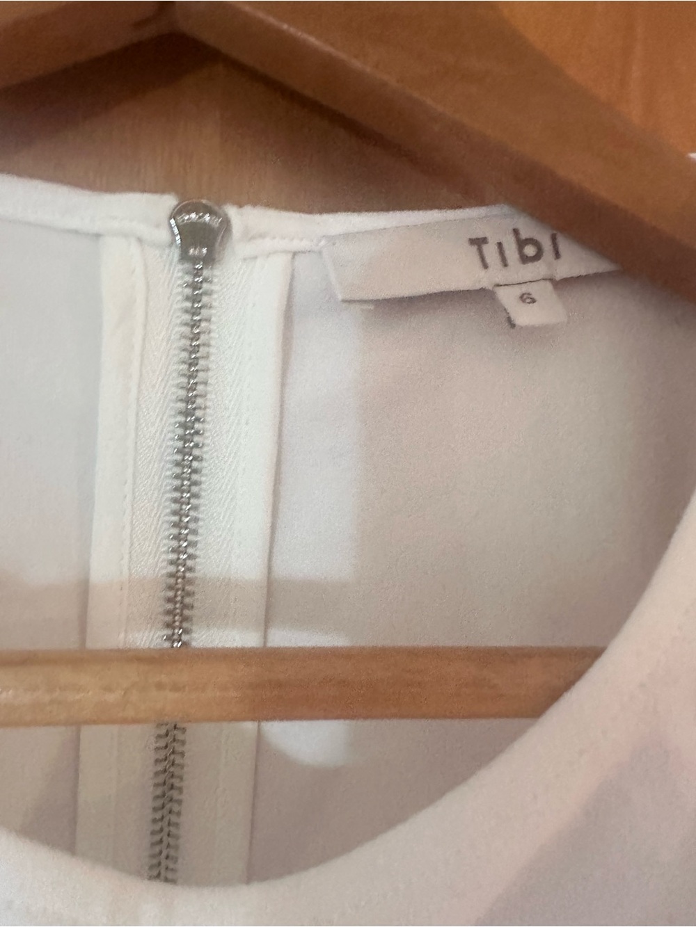 Tibi Long Sleeve Chalky Drape White Top - Picture 2 of 3